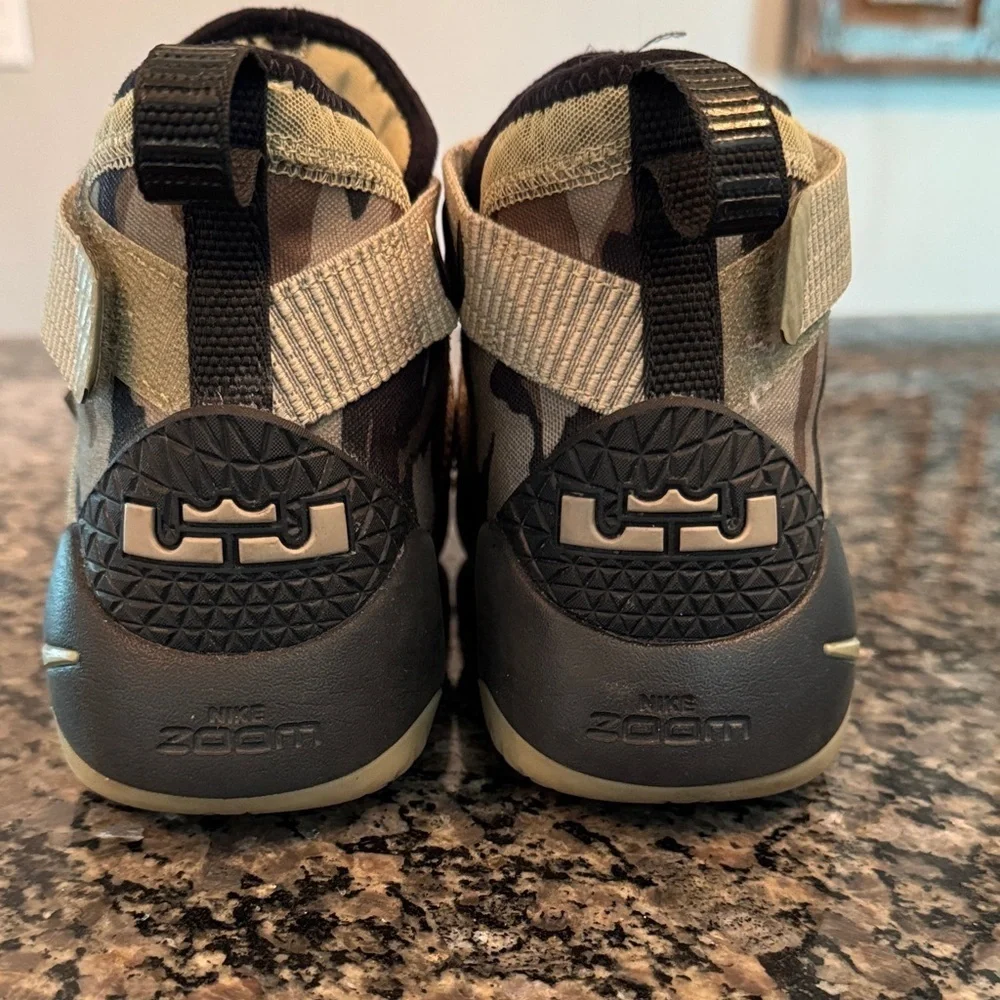 Nike LeBron Soldier High-Top Camo Sneakers EUC 6.5Y or 8 women’s